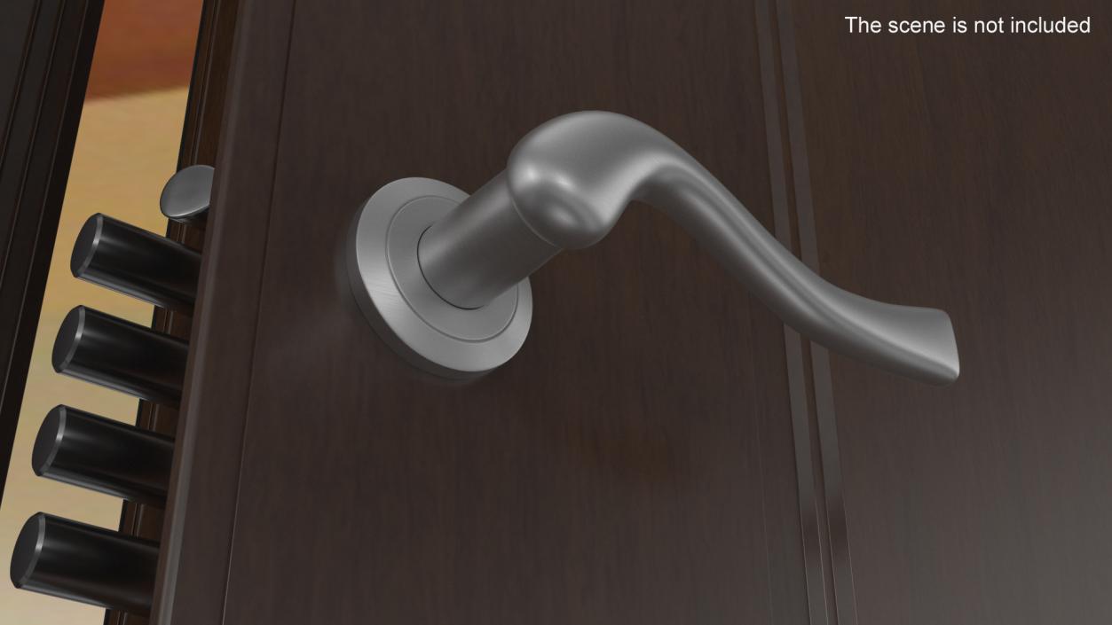 Steel Classic Style Door Handles 3D