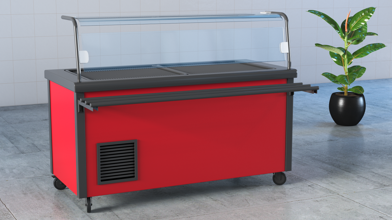 Counter Heated Service Line 3D