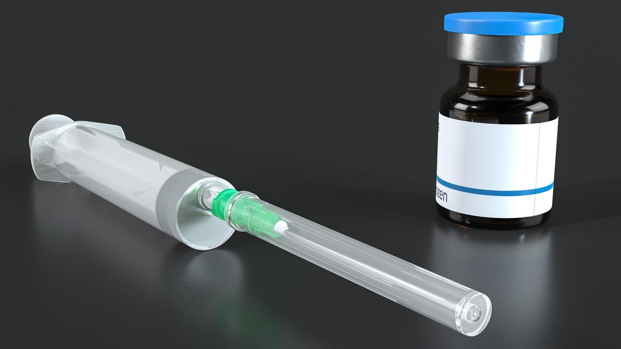 Syringe with Covid 19 Vaccine 3D model