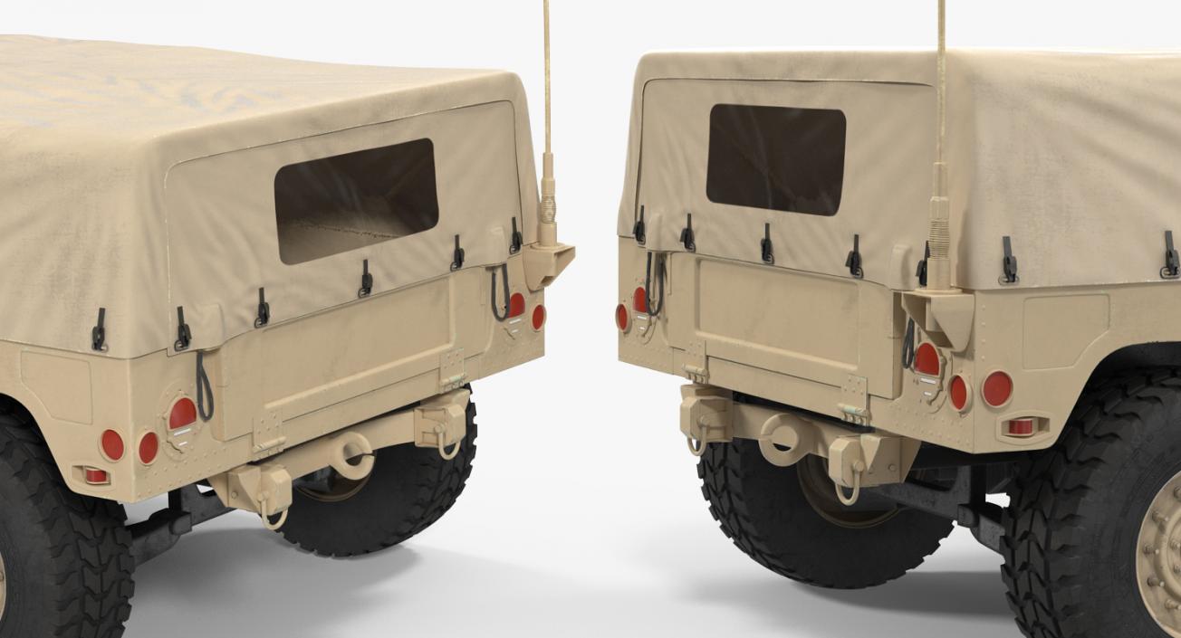 3D Soft top Troop Carrier HMMWV m1035 Desert