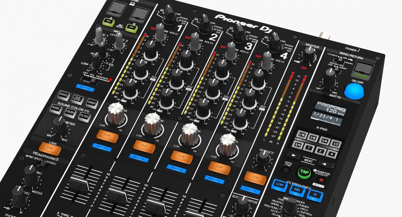 3D Professional DJ Mixer Pioneer DJM 900NXS2