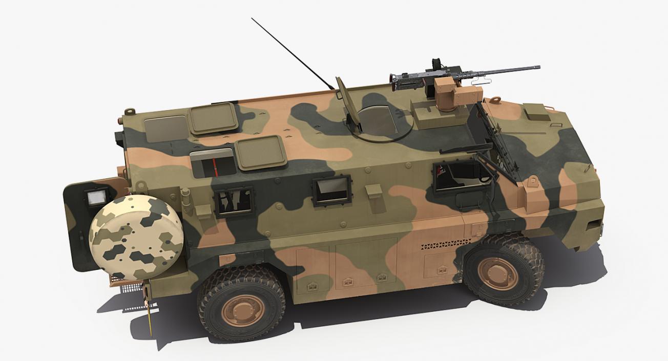 3D model 4x4 Bushmaster MR6 Camo Rigged