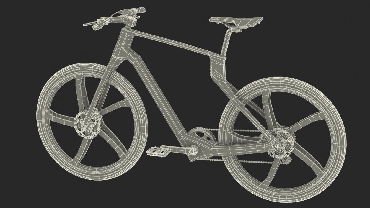 3D Carbon Electric Road Bike White