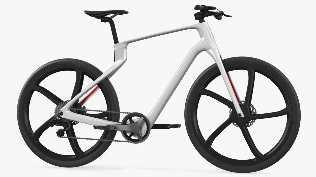 3D Carbon Electric Road Bike White