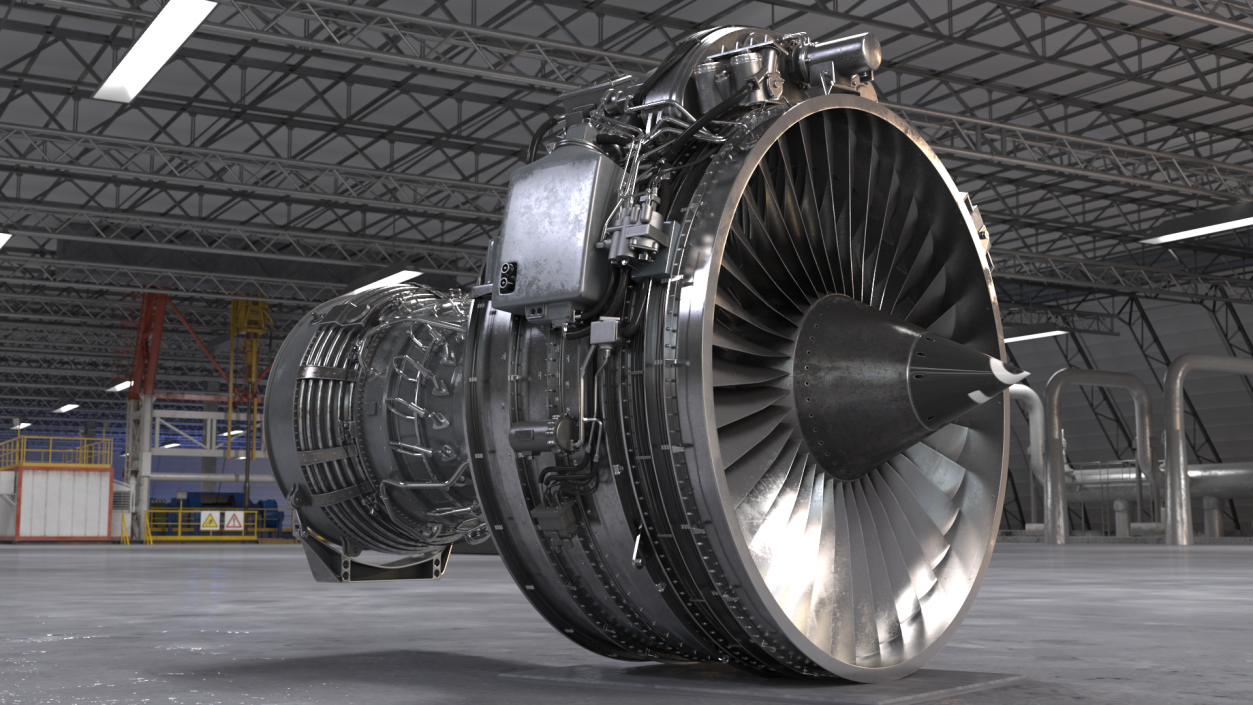 3D Aircraft Turbofan Engine CFM International CFM56 model