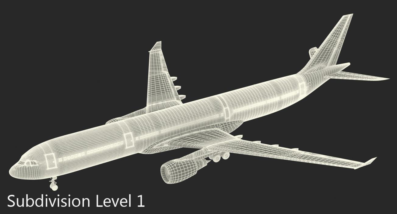 3D Jet Airliner Airbus A330-300 Generic Rigged model