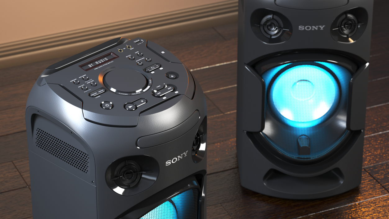 3D model Sony V21 High Power Audio System ON