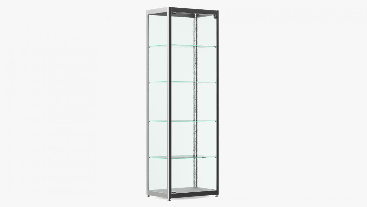 3D model Glass Display Case Wide Silver