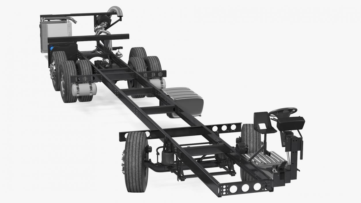 Bus Chassis  Rigged 3D model
