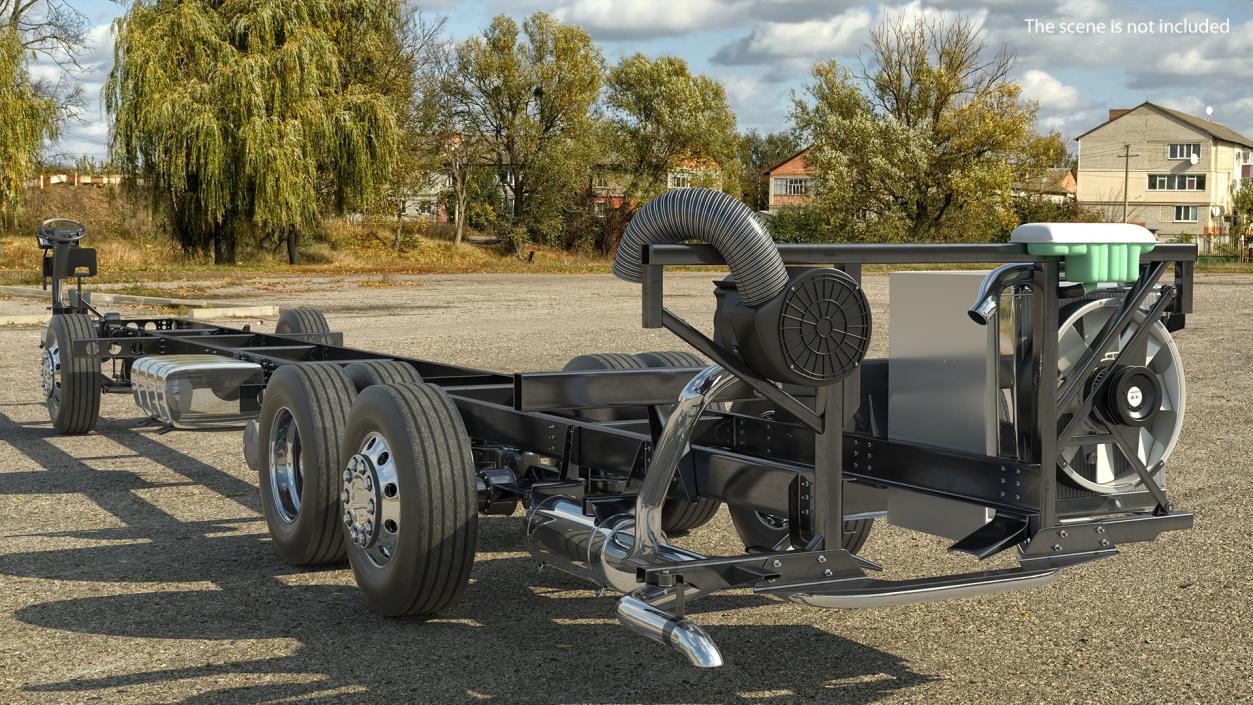 Bus Chassis  Rigged 3D model