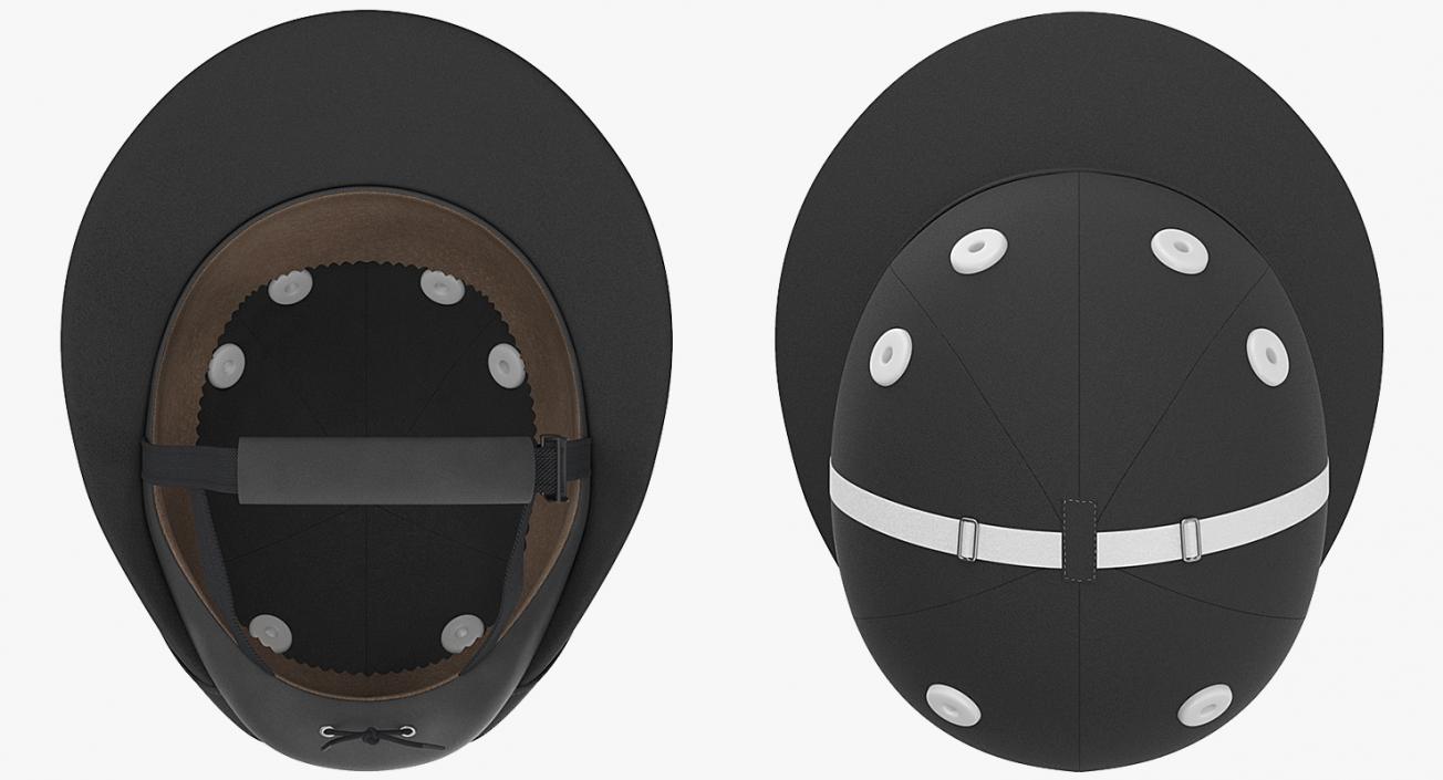 Polo Helmet Black Fabric 3D model