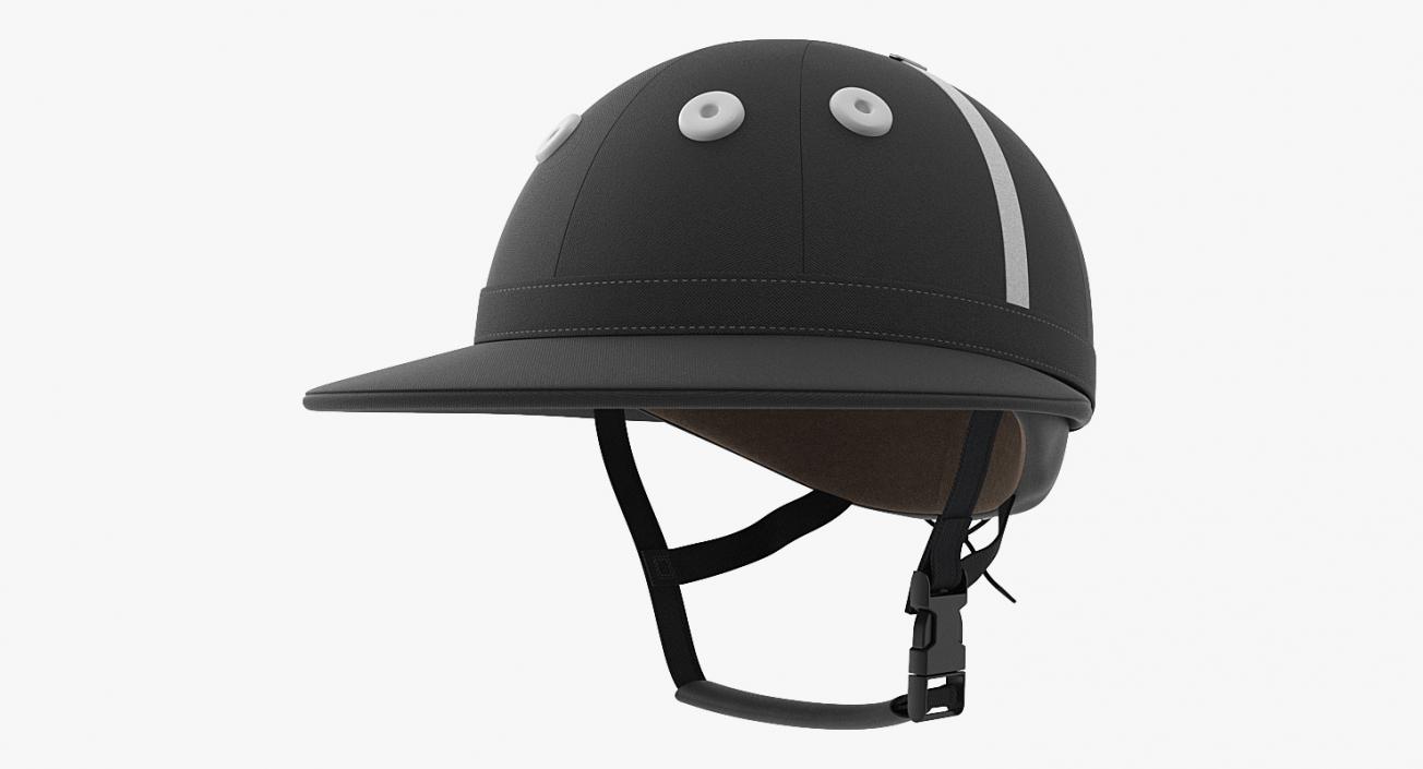 Polo Helmet Black Fabric 3D model