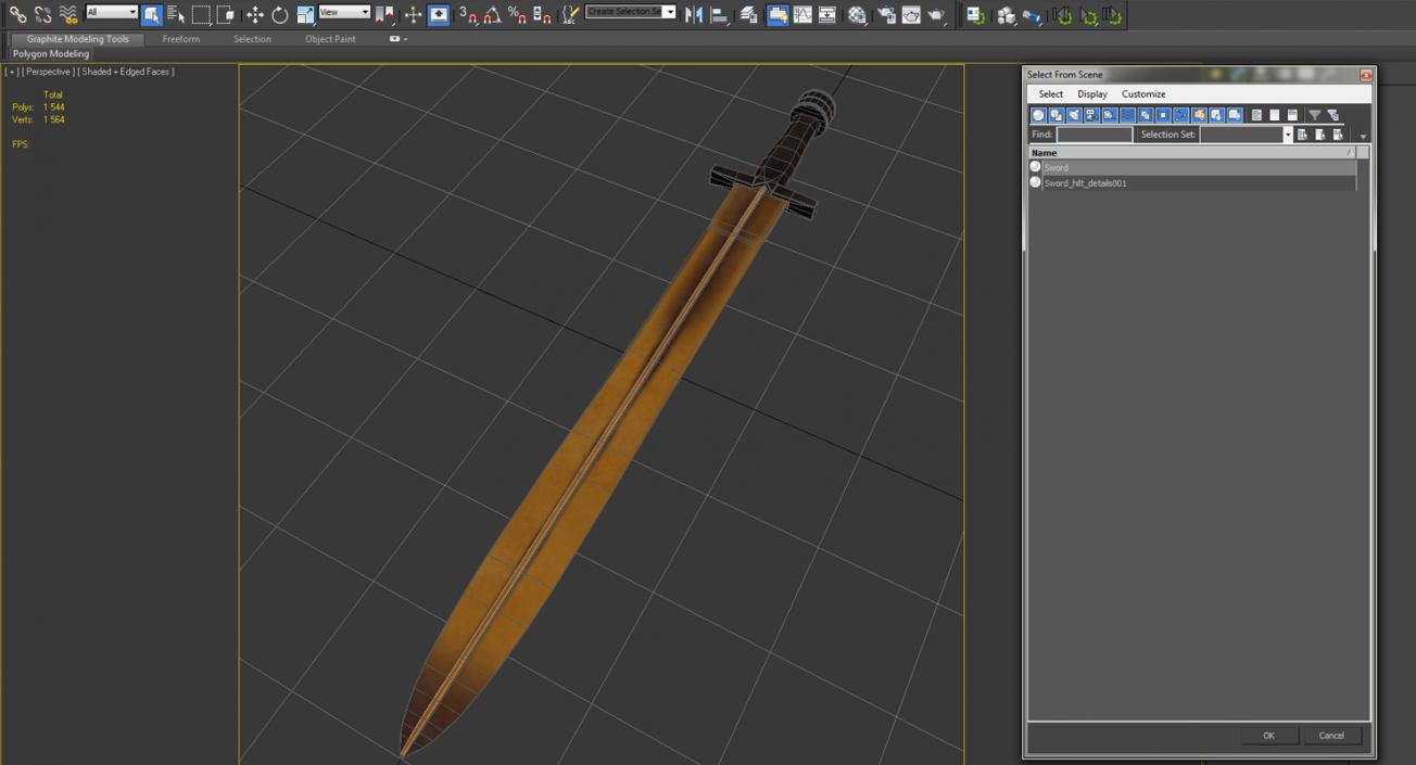 3D Greek Xiphos Sword model