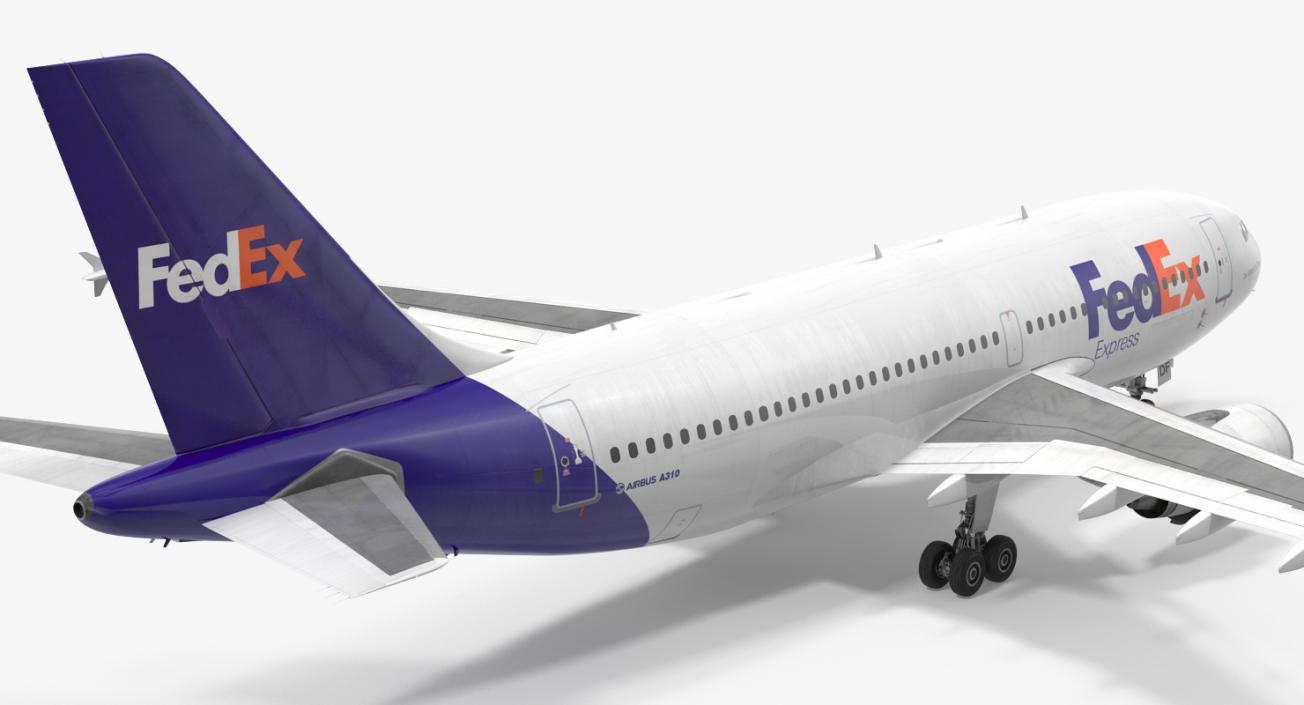 3D Airbus A310-300 FedEx
