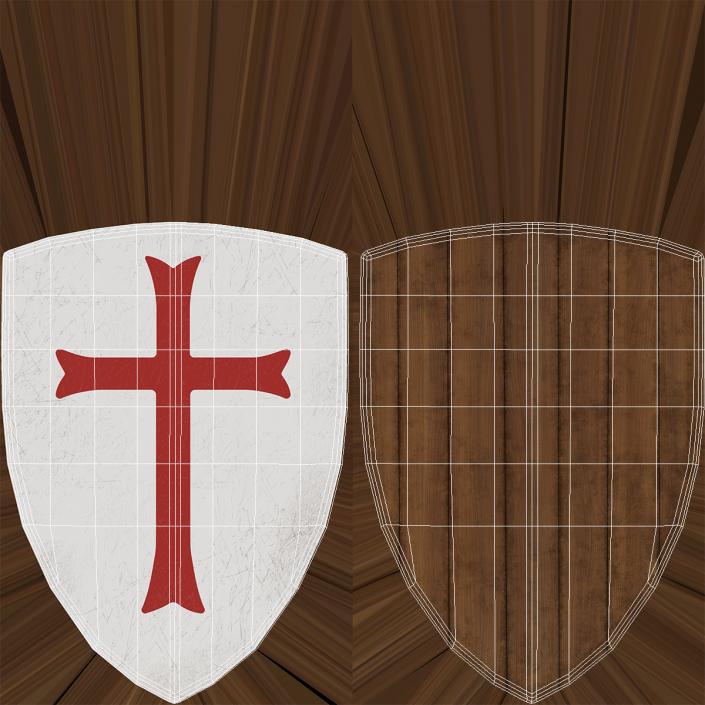 Knights Templar Shield 3D