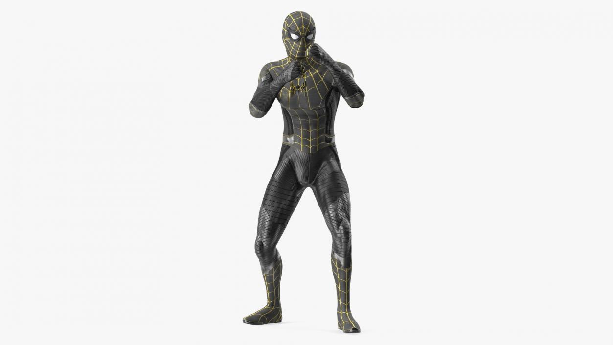 3D Spiderman Black Suit Rigged for Cinema 4D