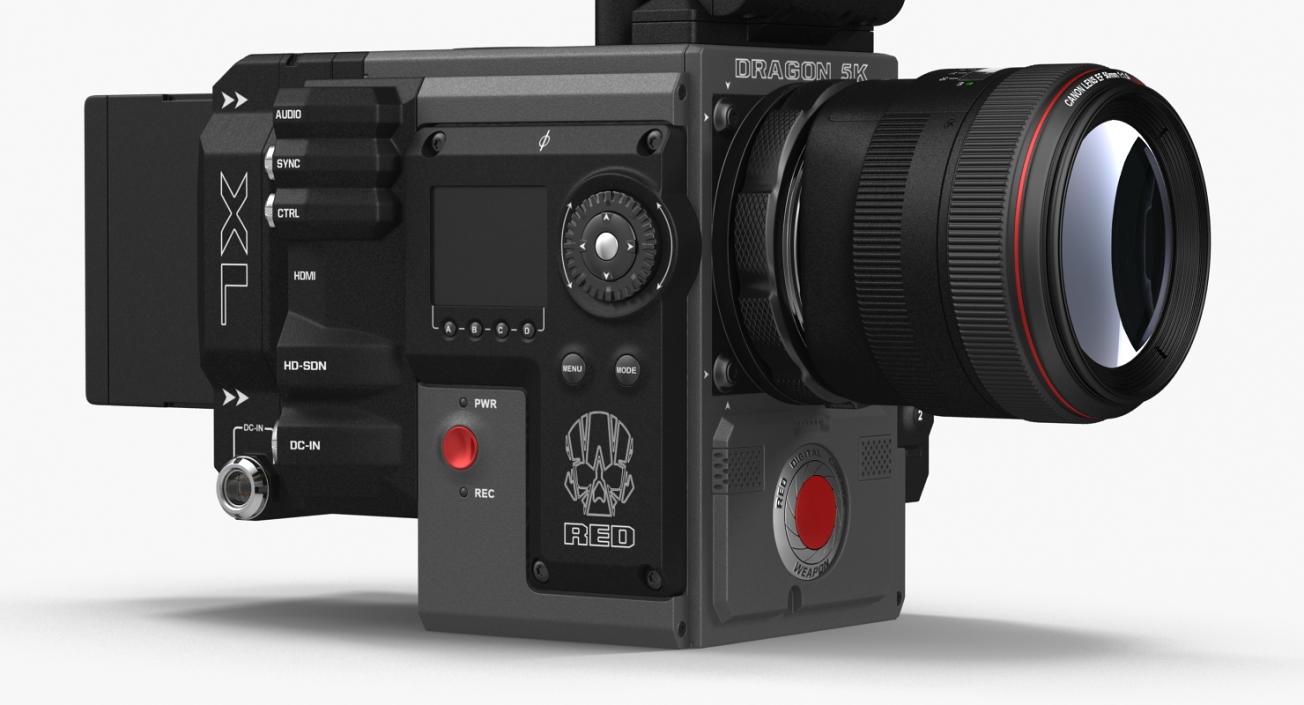 3D Red Weapon Dragon 5k Professional Movie Camera