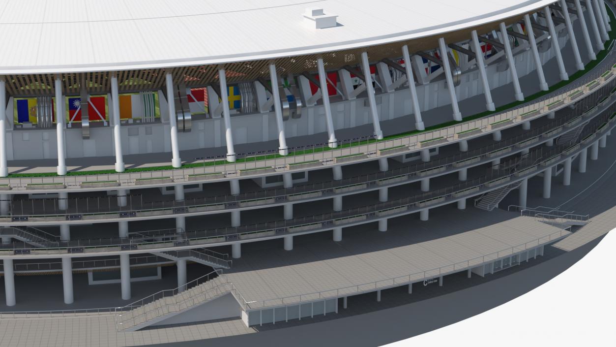 New National Olympic Stadium Tokyo 3D model