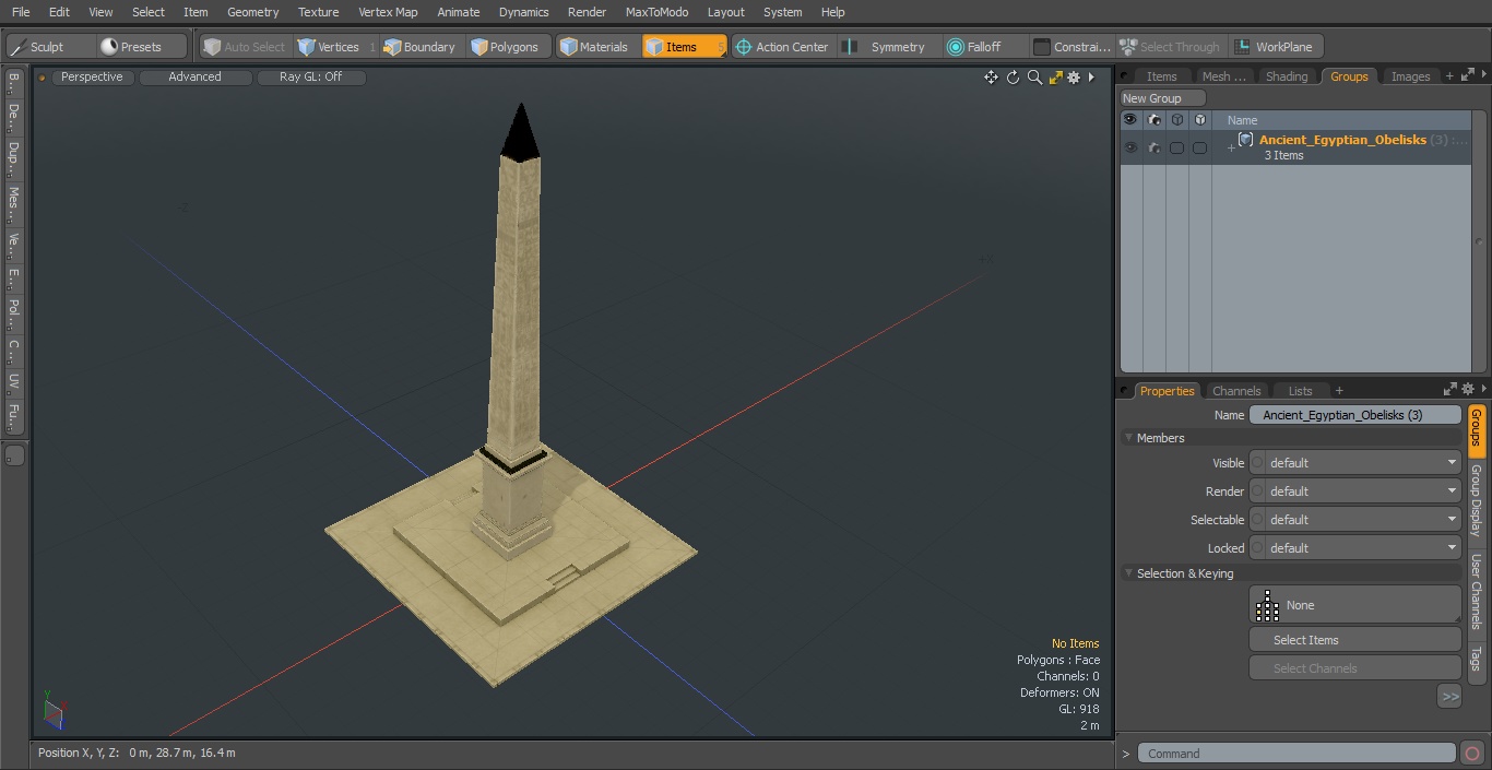 3D model Ancient Egyptian Obelisks