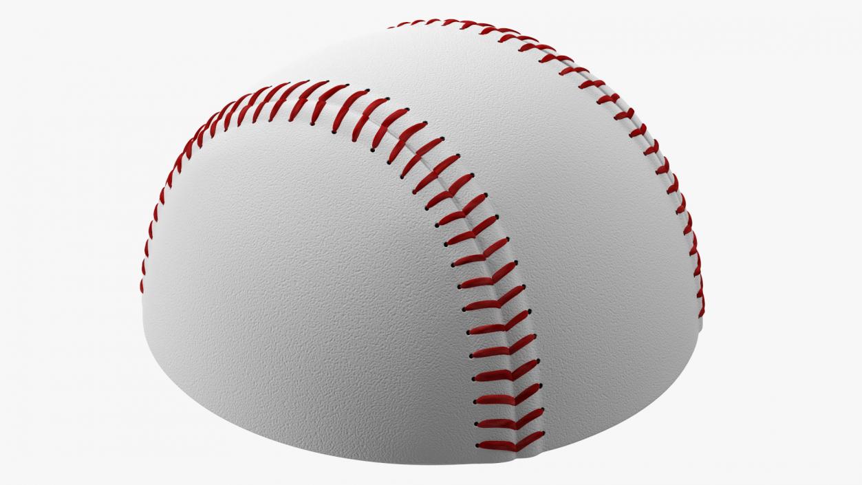 3D Baseball Ball Half model