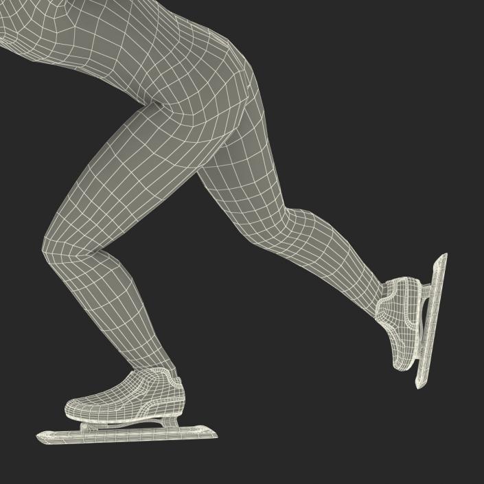 3D model Speed Skater Generic Runs