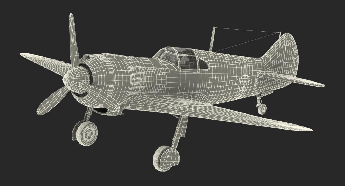 3D La-5 WWII Soviet Fighter Aircraft model
