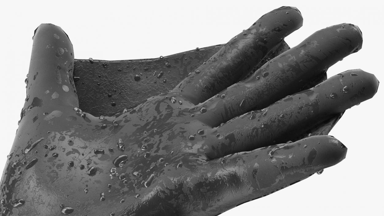 Darkfin Webbed Power Swimming Gloves Wet Rigged 3D