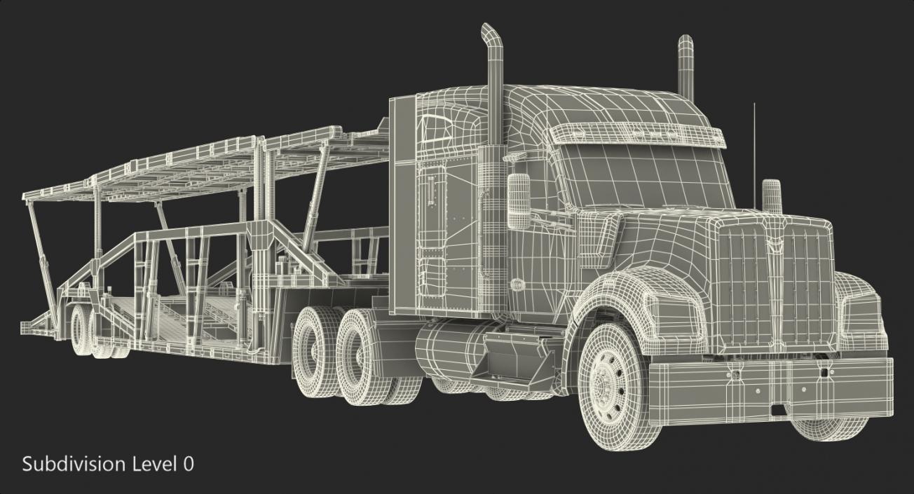 3D model Truck Hauler Trailer