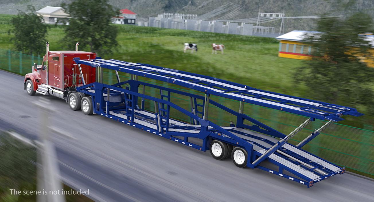 3D model Truck Hauler Trailer