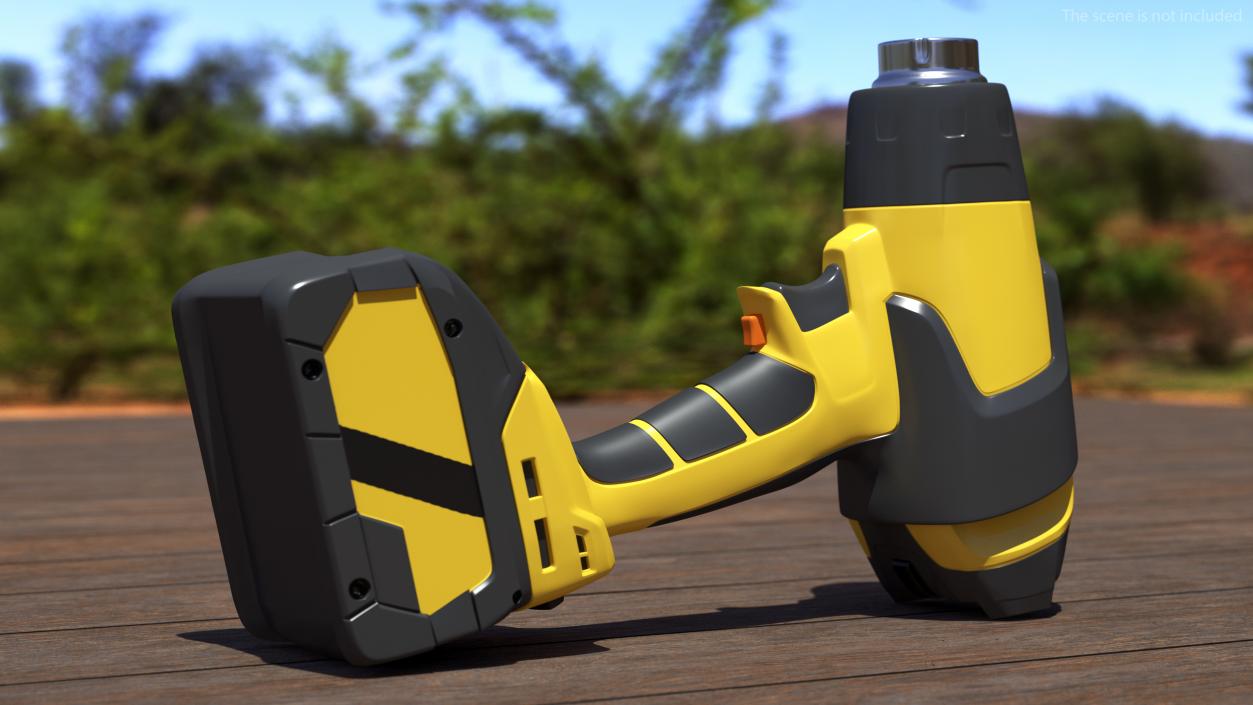 Yellow Heat Gun Cordless 3D model