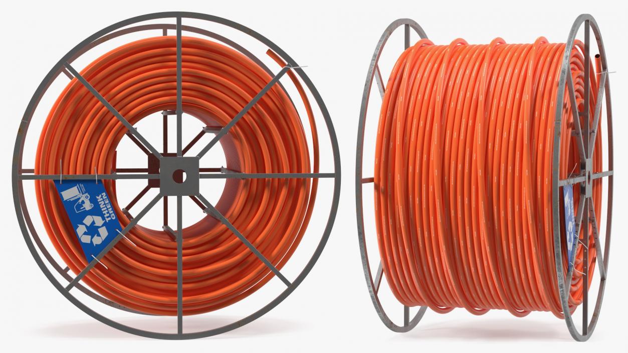 3D model Fiber Optic Cable Conduit Reel