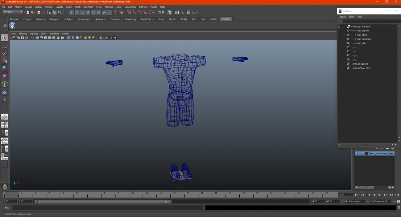 3D model Mens Activewear
