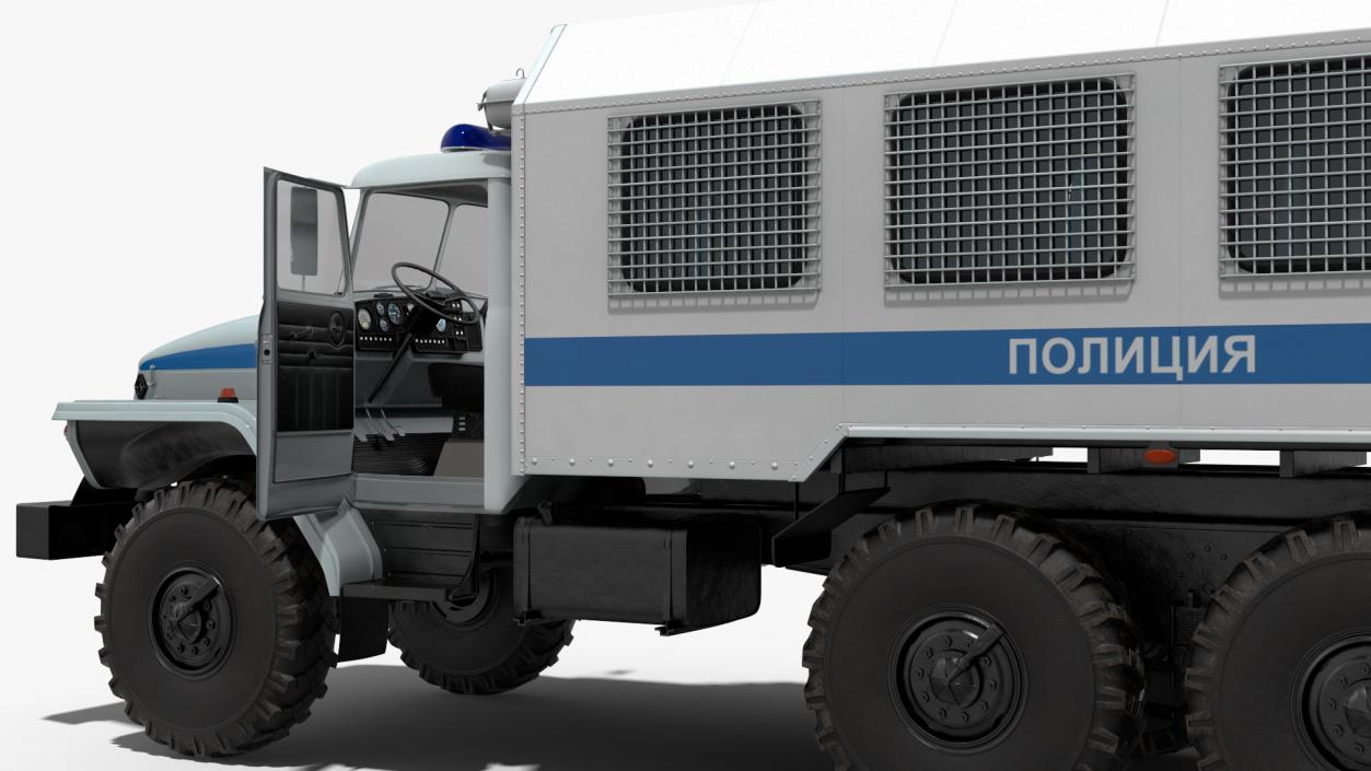 3D URAL 4320 Police Vehicle Rigged