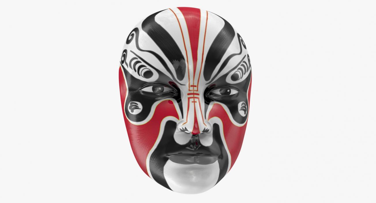 Japanese Male Opera Mask 3D model