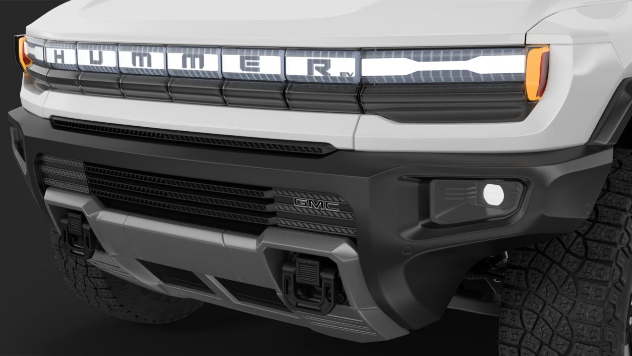 3D model GMC Hummer EV PICKUP Lights On