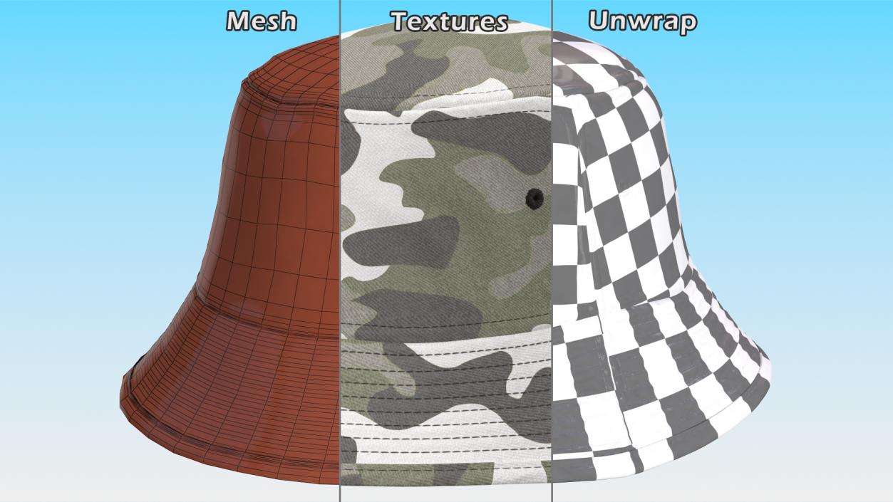 3D Camouflage Bucket Hat