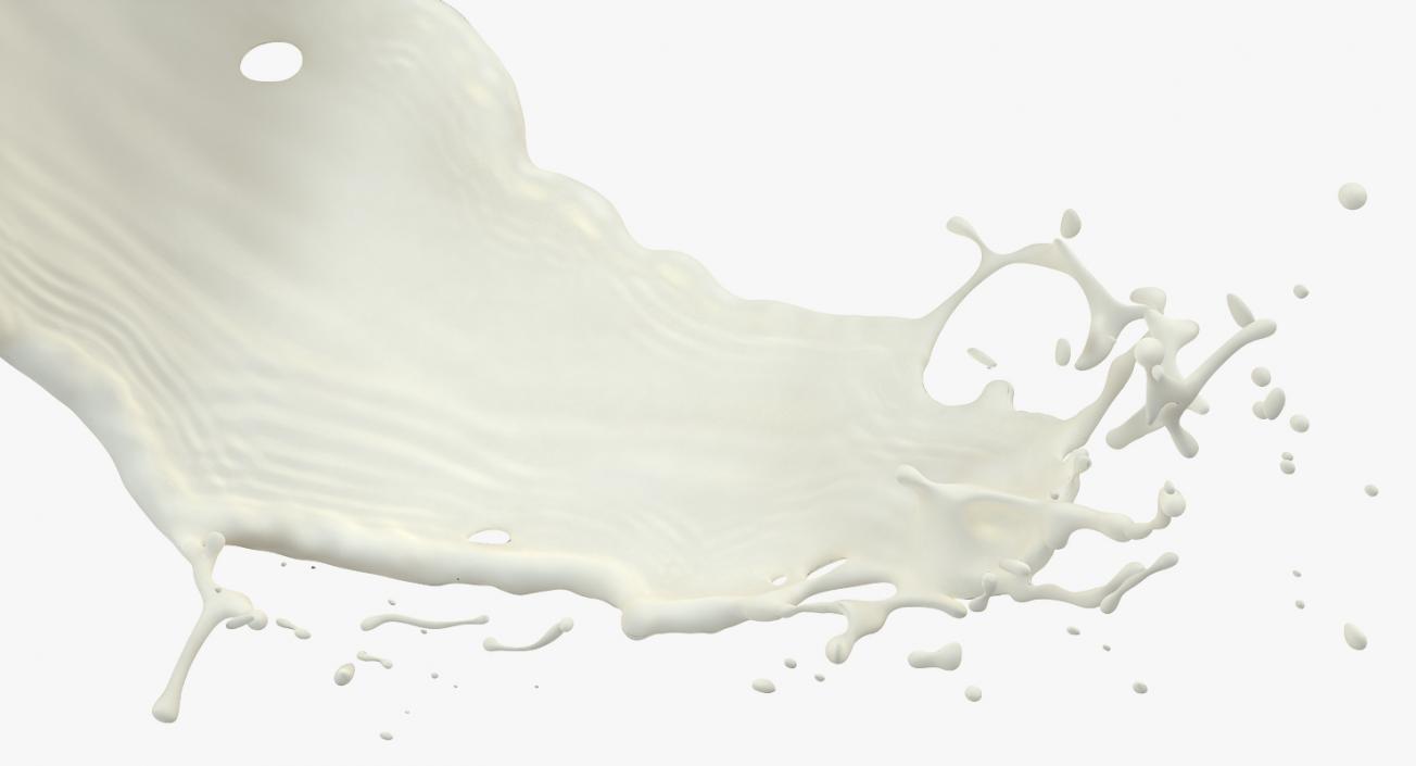 3D Milk Splash in Air model