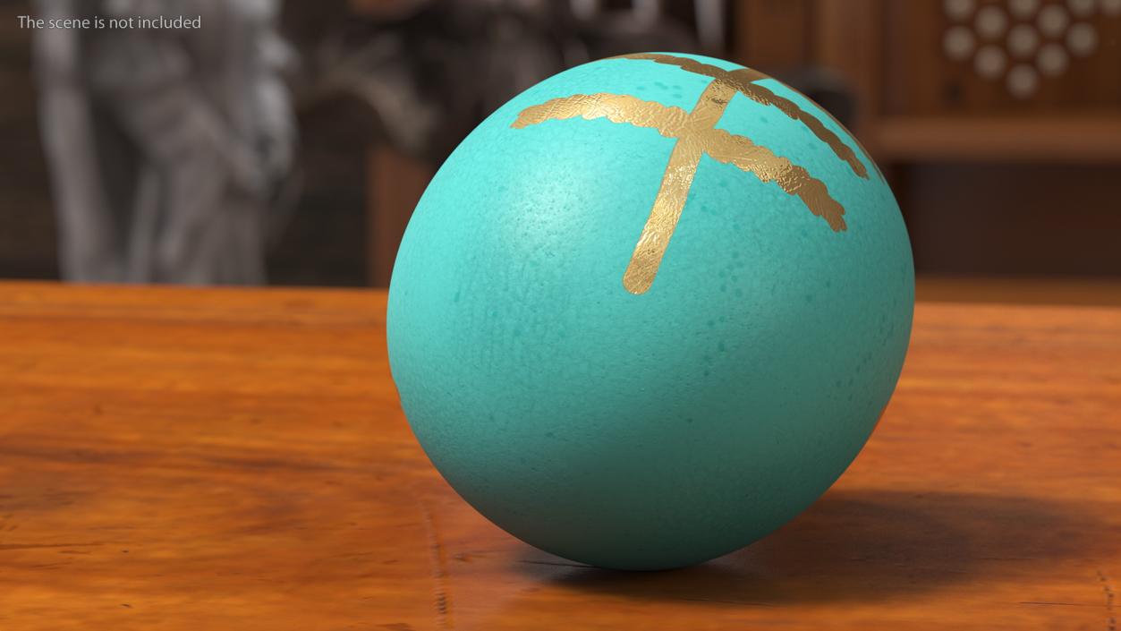 3D Colored Easter Eggs Set model
