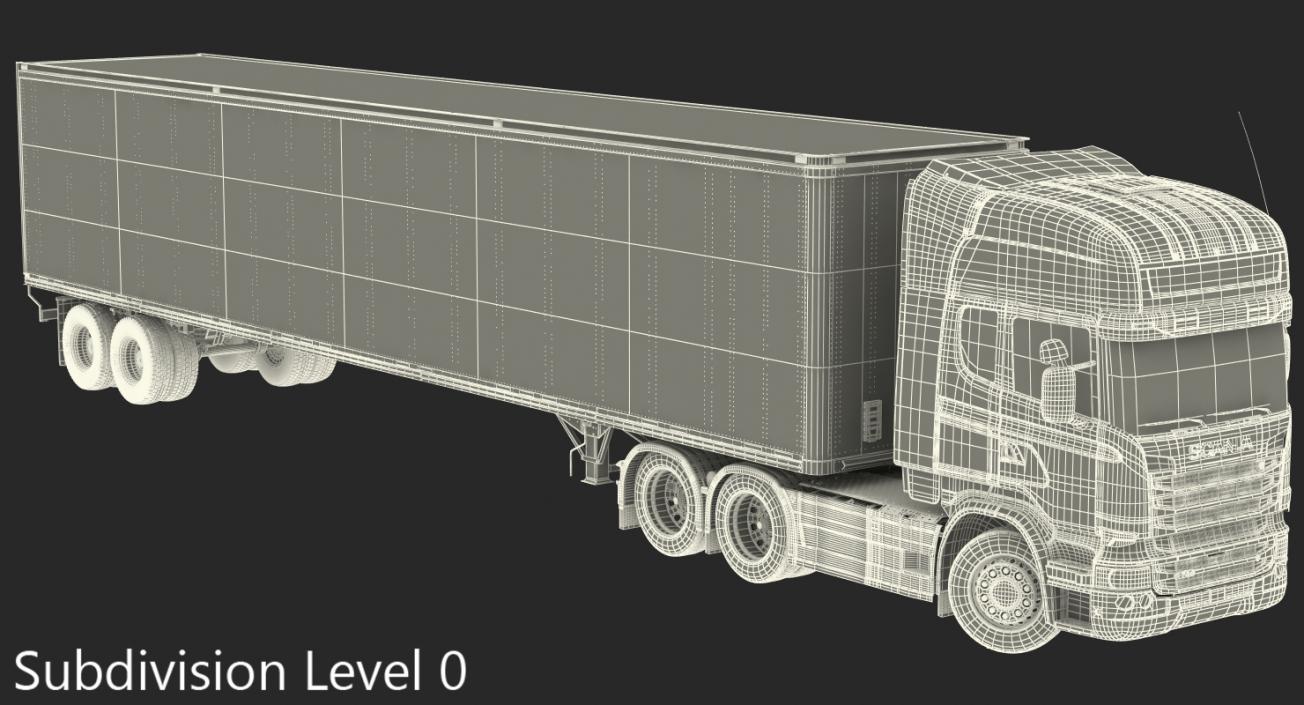3D Scania Streamline Trailer Truck Rigged model