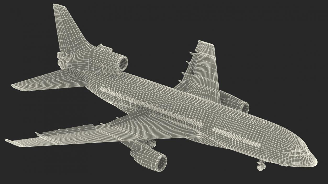 Lockheed L1011 TriStar Rigged 3D model