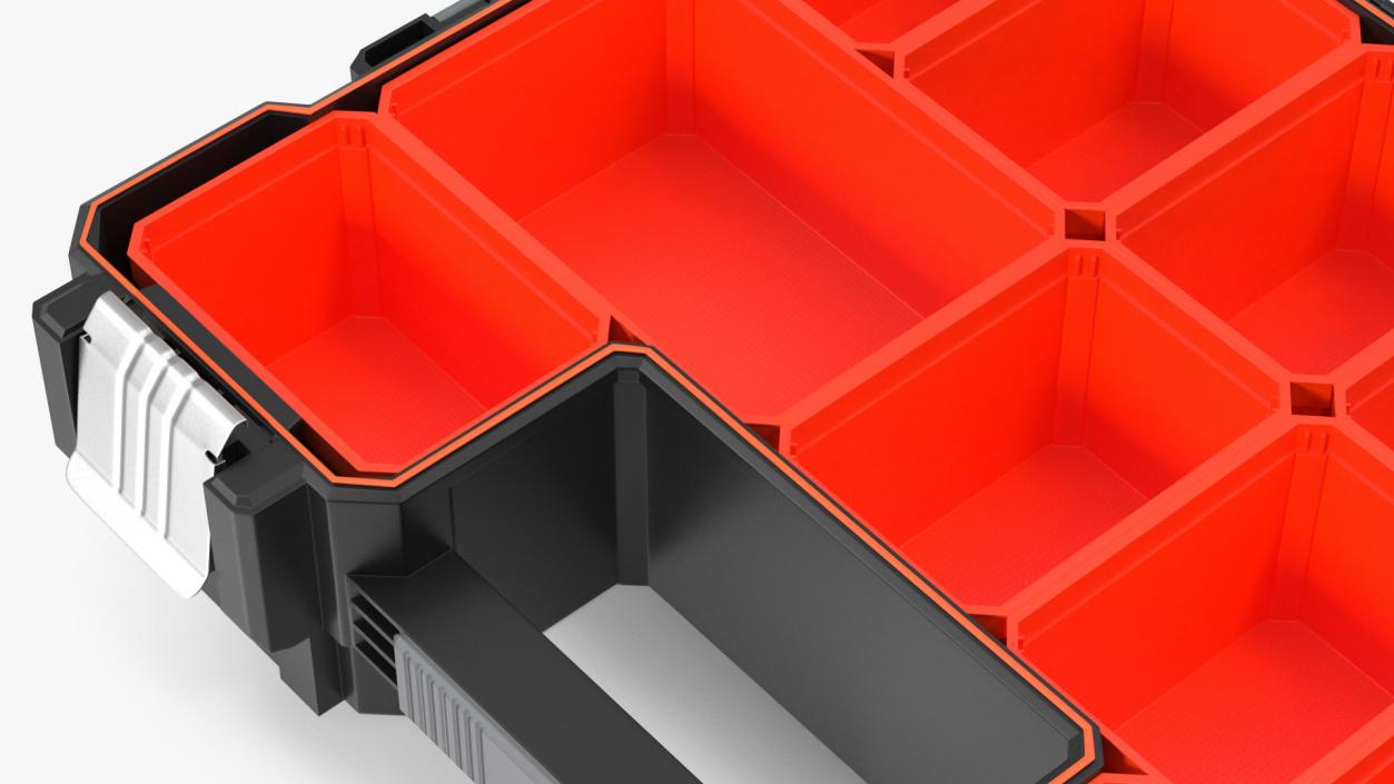 Plastic Organizer Adjustable Dividers Storage Box 3D model