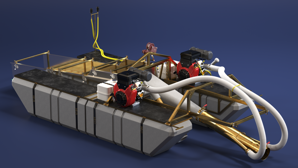 3D model Small Diamond and Gold Dredger