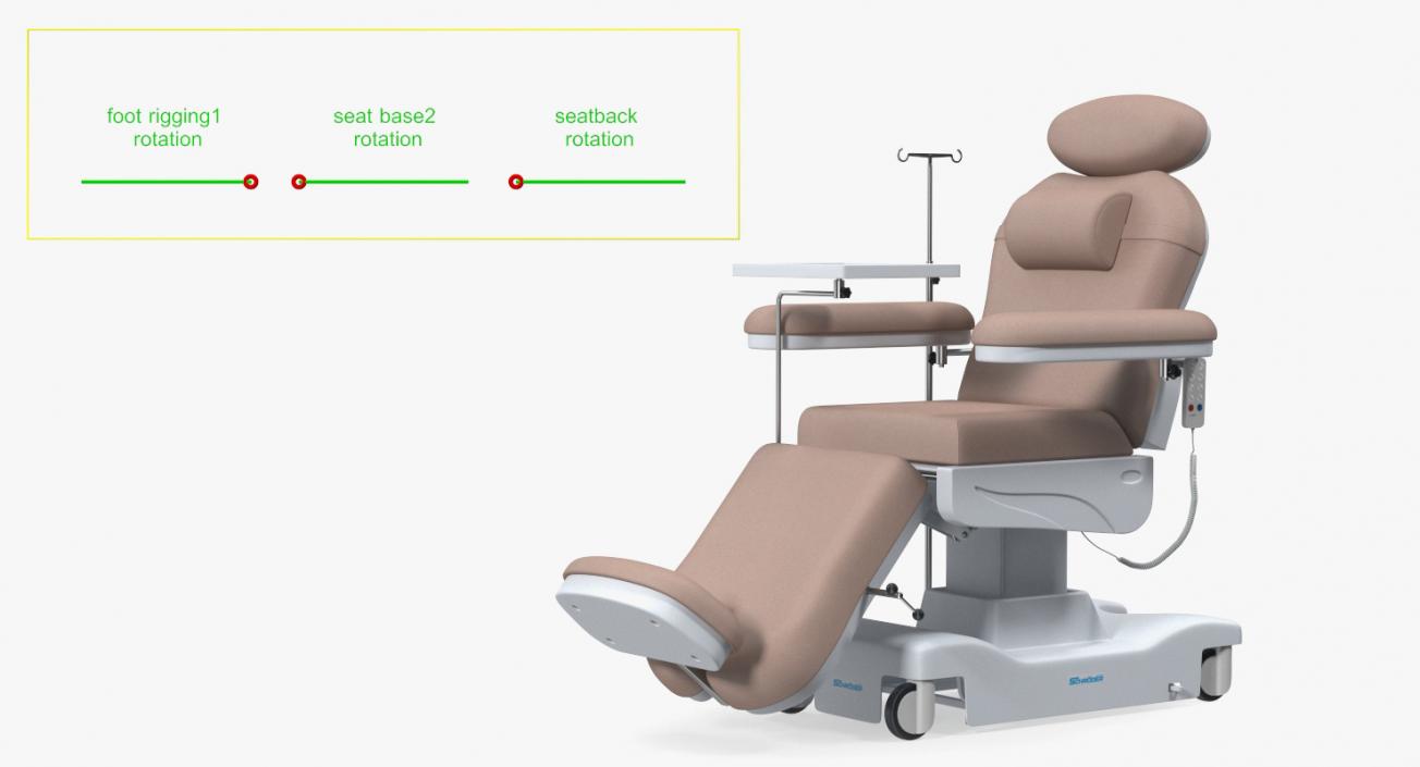 3D Electronic Chemotherapy Chair Rigged
