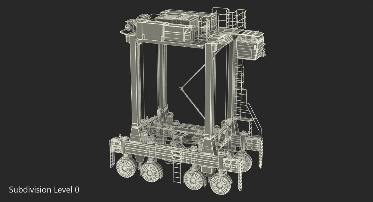 Hybrid Straddle Carrier Kalmar New 3D model