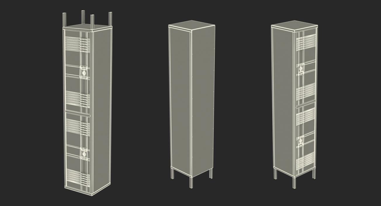 3D model Double Tier Steel Lockers