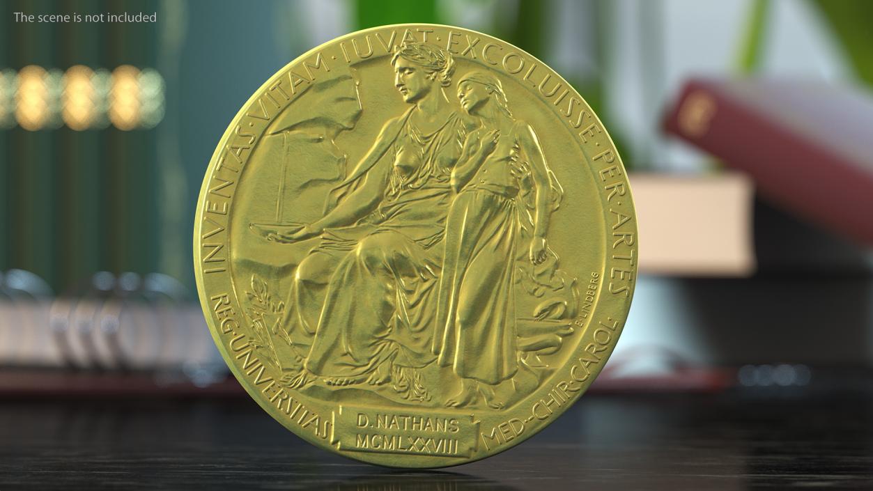 Nobel Medal in Physiology or Medicine 3D