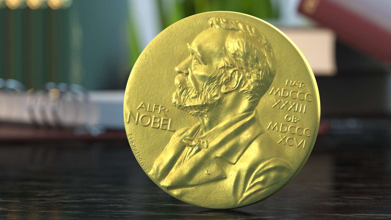 Nobel Medal in Physiology or Medicine 3D