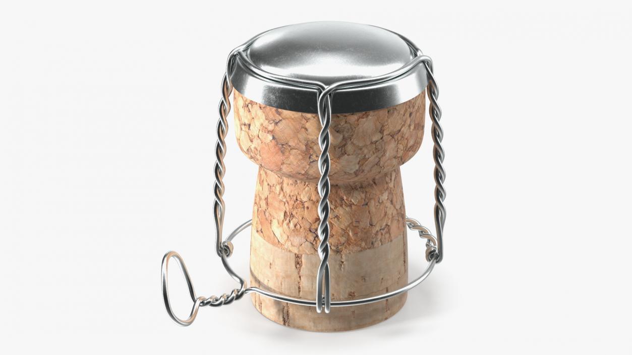 Wine Cork Upright with Wire Muzzle 3D model