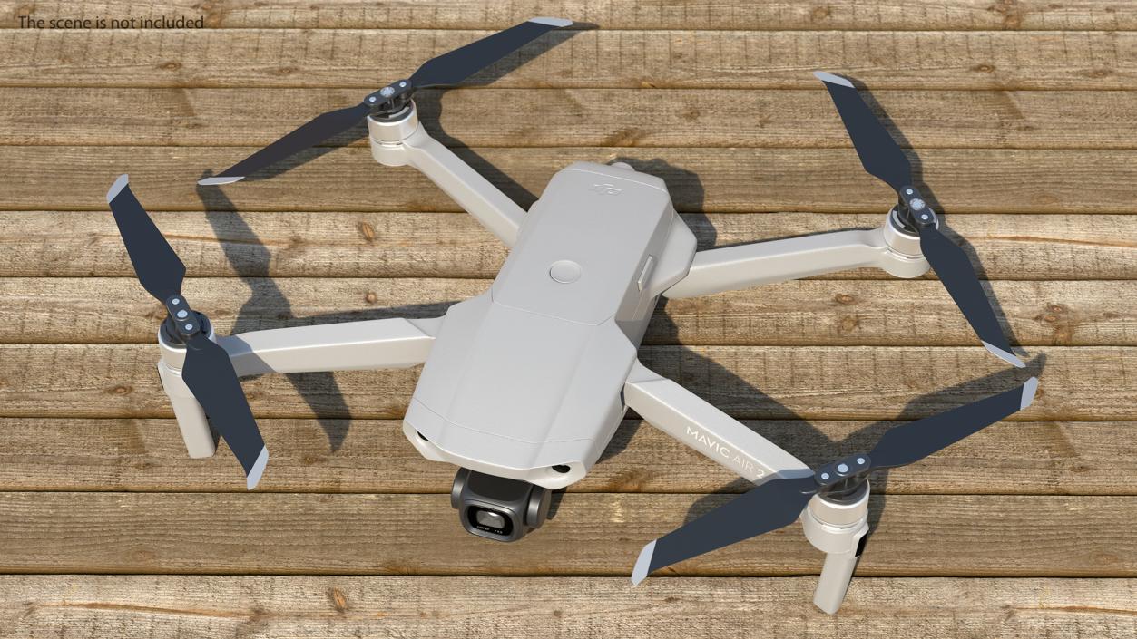 3D DJI Mavic Air2 Drone with DJI Smart Controller