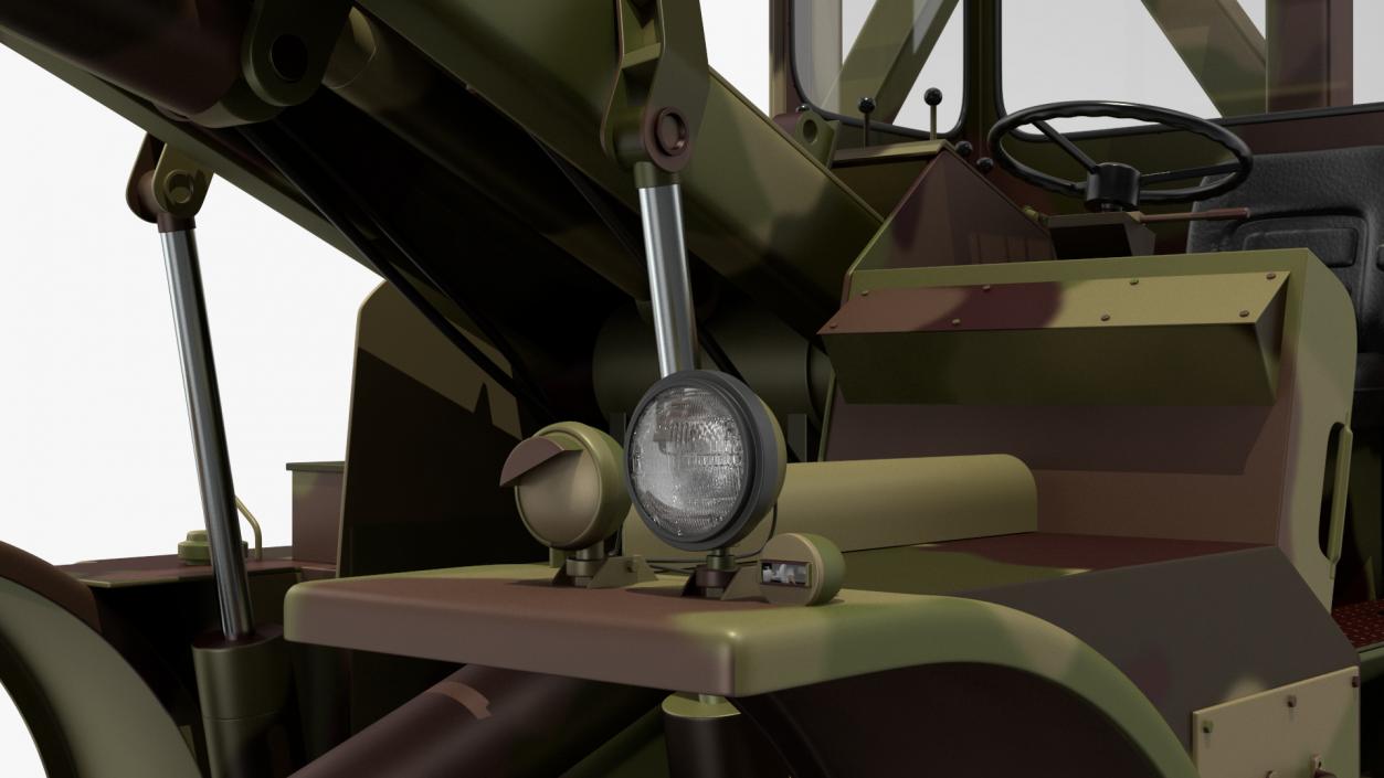 3D model Terrain Military Forklift Camo